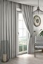 Light Gray Pleated Blackout Thermal Light Proof Blackout Curtain - 2