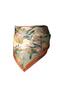 Amber floral patterned satin scarf 70x70 cm - 3