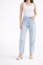 Mom Fit Jean Snow Blue High Waist Women's Denim Pants - 2