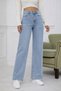 Trendy Women's High Waist Wide Leg Mom Jeans