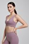 V-Neck Drape Detailed Sports Crop Top - 2
