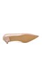 Beige Patent Leather Women's Heeled Shoes - 5