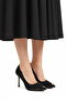 Black Satin Women's Heeled Shoes