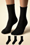 Unisex Plain Black Long Socks – Breathable, Cotton Pairs, Helps Reduce Odor Formation, 3-Pack