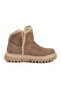 Mink Suede Women's Heeled Boots with Fur Inside - 2