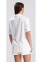 Women's Floral Print Short Sleeve and Shirt Collar Shorts Pajama Set - 4