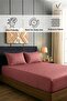 3-Piece Striped Fitted Maroon Bed Sheet Set with 2 Pillowcases, Soft Breathable Bedding - 4