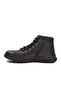 Black Genuine Leather Fur Zippered Men's Classic Boots - 2