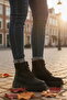 Black Emerald Fleece Zippered Women's Heeled Boots - 3