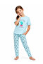 Girls’ Pajama Set – “Cactus Star” Frill Sleeve Top & Printed Pants