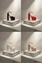 Figorooo Nude Patent Leather Women's Double Platform Special Design Wedding and Wedding Dress High Heeled Women's Shoes - 4