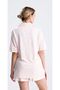 Women's Heart Patterned Short Sleeve Shirt Collar Shorts Pajama Set - 3