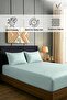 3-Piece Striped Fitted Pastel Green Bed Sheet Set with 2 Pillowcases, Soft Breathable Bedding - 4