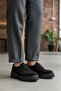 Black Suede Thick Sole Women's Casual Shoes - 3