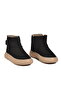 Black Suede Velcro Unisex Children's Boots - 3