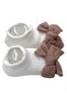 - Anika Socks & Ribbon Bow Headband Set - Brown - 2