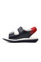 Navy Blue White Red Boy's Flat Sandals - 2