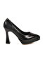 Black Women's Platform Heeled Shoes - 2