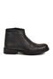 Black Genuine Leather Fur Lined Zippered Men's Boots - 3
