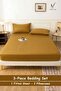 3-Piece Striped Fitted Bed Sheet Set with 2 Pillowcases, Soft Breathable Bedding - 5