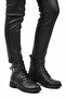 Black Women's Heeled Boots with Fleece Inside and Zipper