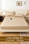 3-Piece Striped Fitted Bed Sheet Set with 2 Pillowcases, Soft Breathable Bedding - 5