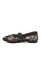 Black Embroidered Women's Ballerinas - 2