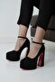 Rigelssss Black Suede Double Platform Special Design Women's Shoes - 3