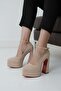 Rigelssss Beige Suede Double Platform Special Design Women's Shoes - 2