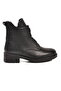 Black Genuine Leather Zippered Women's Heeled Boots - 2