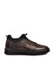 Brown Genuine Leather Large Size Men's Casual Shoes - 2