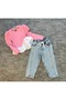 Eid Girls' Denim Pants Two-Piece Set - 3