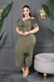 Off-The-Shoulder Tulle Detail Plus Size Stretchy Fabric Bust Ruched Slits Lace Black Midi Dress - 5