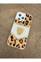 iPhone 13 Pro Max White Color L Leopard Printed Stone-Flocked Premium Case