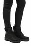 Black Emerald Women's Heeled Boots with Fleece Inside