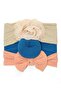 - Aya Assorted Cute Soft Turban for Babies - Beige, Blue, Peach - 3
