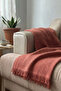 100% Cotton Buldan Handmade B Herringbone Patterned King Size P Tasseled K Sofa Cover 180X300 cm - 2