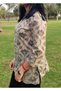 Premium beige cotton top/ blouse with black floral prints for women- perfect for office/ casual wear - 4