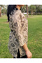 Premium beige cotton top/ blouse with black floral prints for women- perfect for office/ casual wear - 3