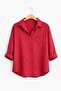 Women's 5-Pack Black White Claret Red Blue Mint Green Cotton Pcs Oversized Linen Cotton Pcs Single Pocketed Casual Shirts - 6
