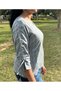Premium grey cotton top / blouse with white ethnic prints for women-perfect for office / casual wear - 2
