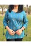 Premium bondi blue cotton top/ blouse with prints for women - perfect for office / casual wear