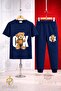 Children's Bear White Printed 3-Piece T-Shirt Tracksuit Set - 4