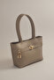 Women's Shoulder Bag Chain Detail – Lined , Snap Closure Pack, Daily Bag - 6