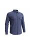 Classic Wide Cut Small Plaid Pack Double Pocketed Long Sleeve Cotton Men's Shirts - 2