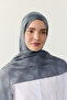 Luna Star Pattern Jacquard Shawl - Dark Gray - 2