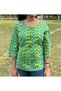 Premium cotton top/blouse green, turquoise, colour prints for women-perfect for office / casual wear