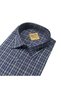 Classic Wide Cut Small Plaid Pack Double Pocketed Long Sleeve Cotton Men's Shirts - 4
