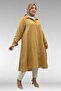 58093 Large Size Mevlana Cut Muslin Shirt - Biscuit - 4