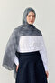 Luna Star Pattern Jacquard Shawl - Dark Gray - 5